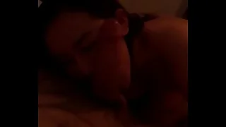 Asian Chick Giving Me A Blowjob & Unsystematically Gets Fucked